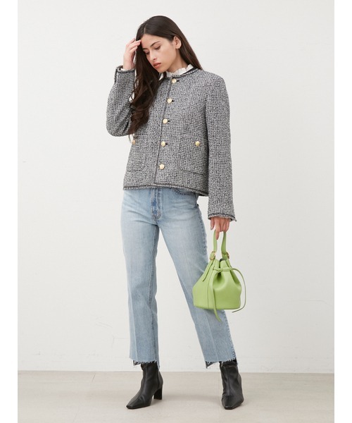 Mila Owen（ミラオーウェン） ツイードジャケット 0 グレー レディース