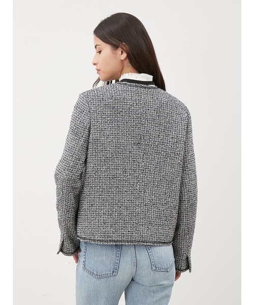 Mila Owen（ミラオーウェン） ツイードジャケット 0 グレー レディース