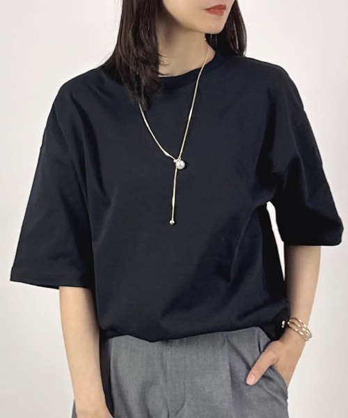 人気 半袖 使える フリル Tシャツ ブラック 61kYlVSOtpL.jpg
