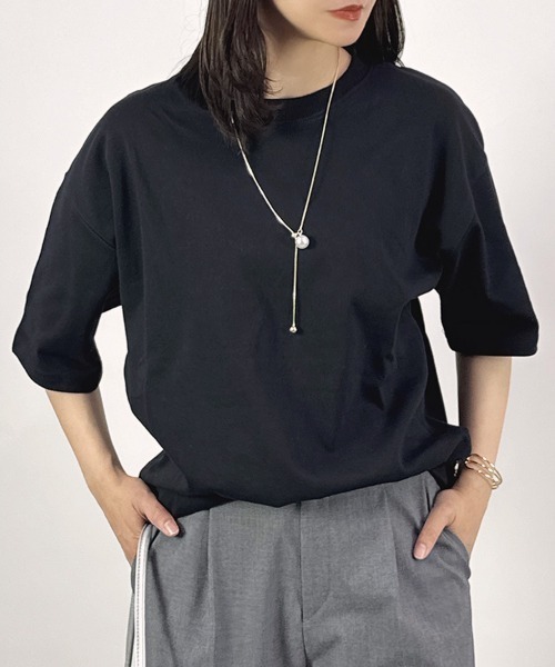 CLOTHY tシャツ 「透けにくい厚手素材」ダブルフェイス半袖Tシャツ