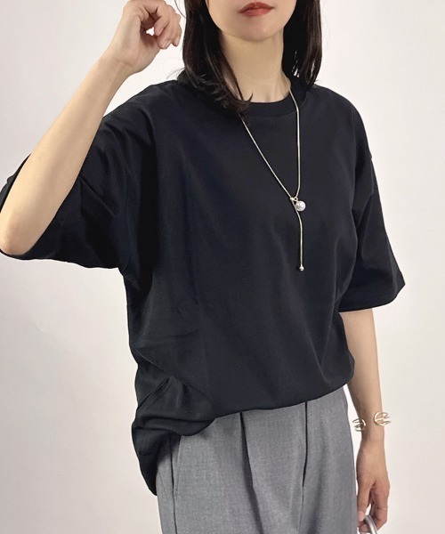 CLOTHY tシャツ 「透けにくい厚手素材」ダブルフェイス半袖Tシャツ