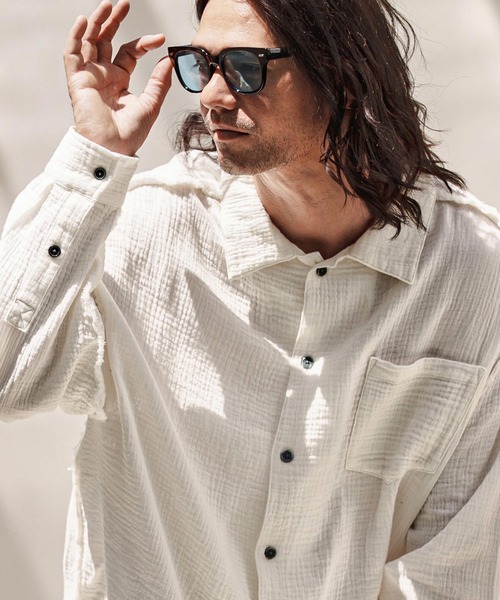 CAMBIO（カンビオ） シャツ ms6100-Cut Off Double Gauze Shirts