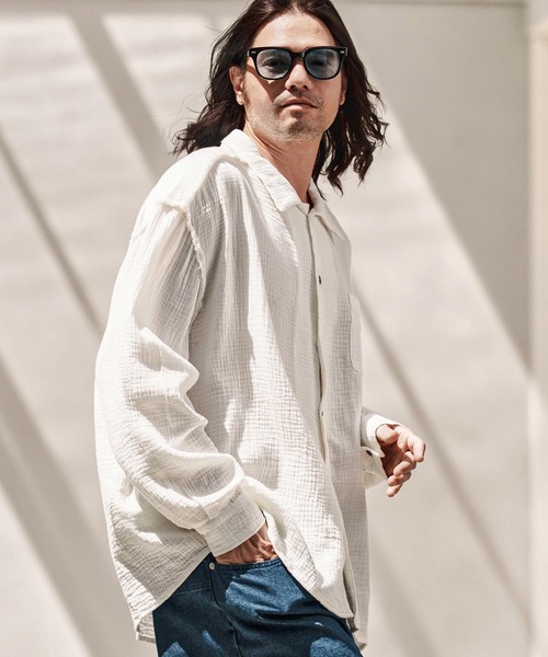 CAMBIO（カンビオ） シャツ ms6100-Cut Off Double Gauze Shirts