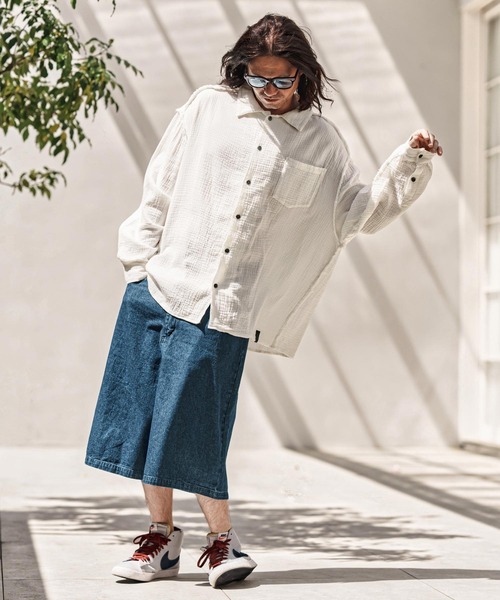 CAMBIO（カンビオ） シャツ ms6100-Cut Off Double Gauze Shirts