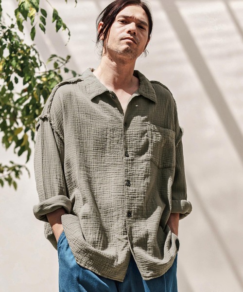 CAMBIO（カンビオ） シャツ ms6100-Cut Off Double Gauze Shirts