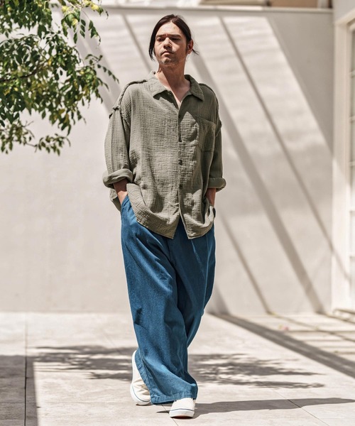 CAMBIO（カンビオ） シャツ ms6100-Cut Off Double Gauze Shirts