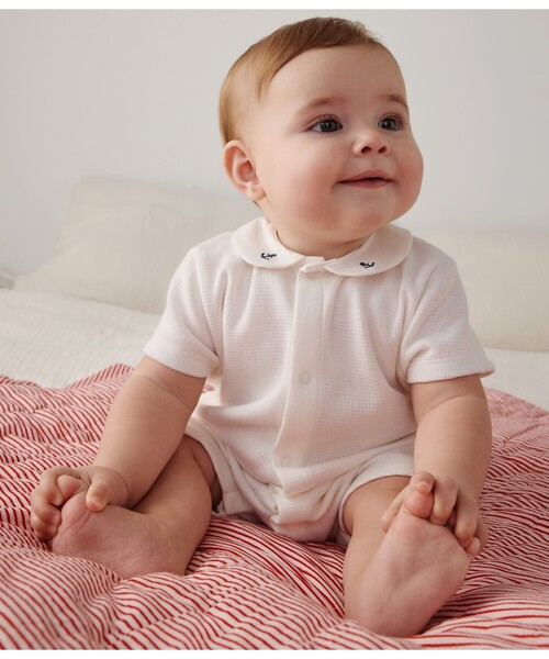 PETIT BATEAU ベビー服 ロンパース ショートロンパース
