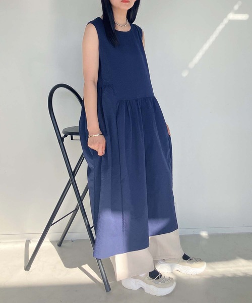 Since Then キュート ロング ノースリーブ ワンピース リボン SinceThenキュート リボン ノースリーブ ロングワンピース