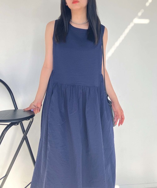 Since Then 上品 ニット ロング ワンピース ノースリーブ リボン リボンスリーブニットロングワンピース – Darich (ダーリッチ)