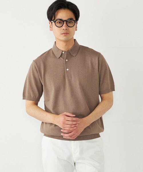 25SS ｜WAAC X JONES】WOMEN サマーニットポロシャツ ネイビー