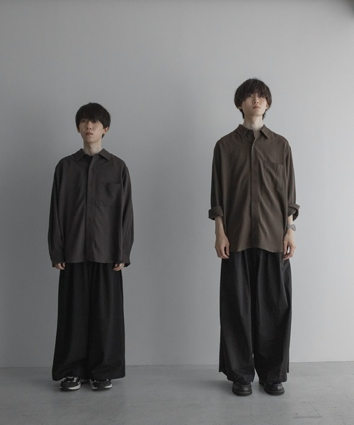 remer シャツ loose basic oversize shirt - old check / ルーズ