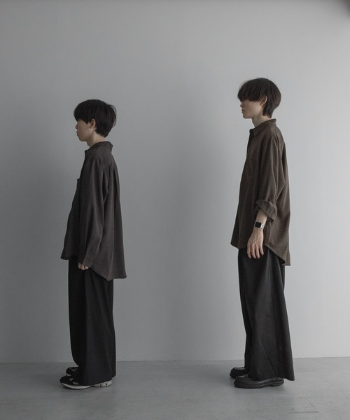 remer（リメール） グレンチェック オーバーサイズ セットアップ remer シャツ loose basic oversize shirt - old check / ルーズ