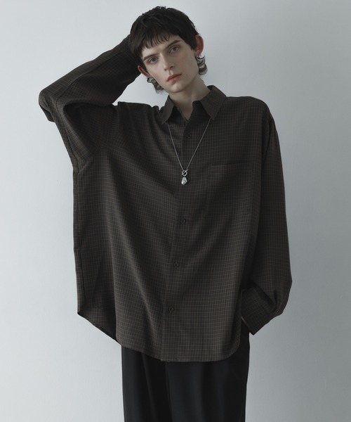 remer シャツ loose basic oversize shirt - old check / ルーズ