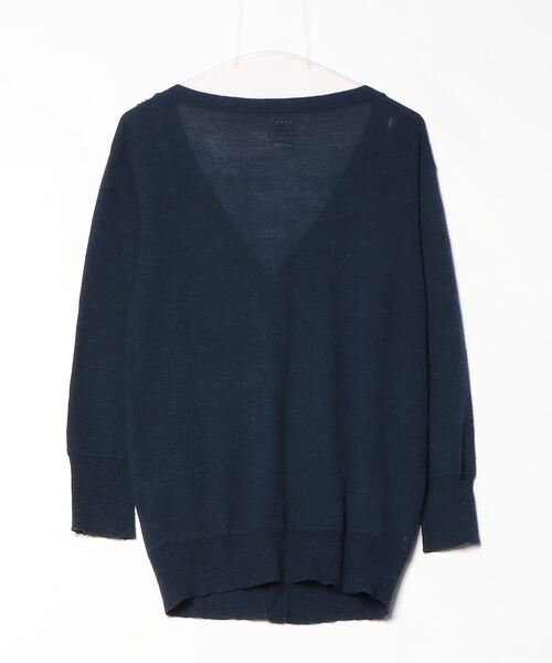 「Ebonyivory」 ニットカーディガン FREE ネイビー レディース_画像2
