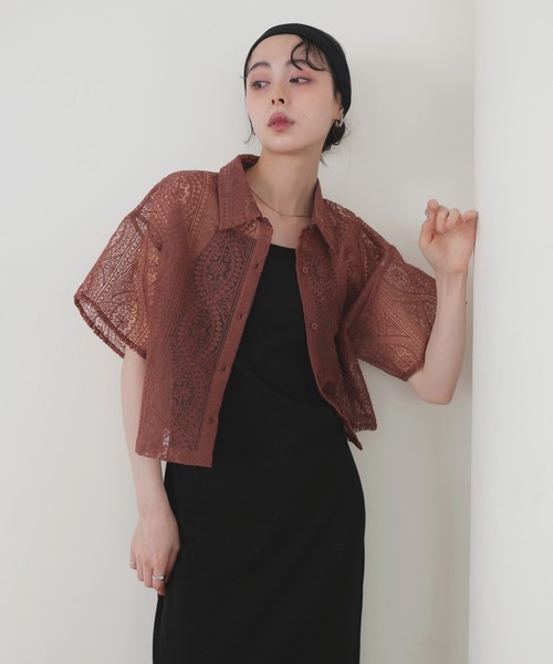 ブラウス シャツ 刺繍レースカーディガン レディース URBAN RESEARCH ブラウス シャツ 刺繍レースオーバーシャツ