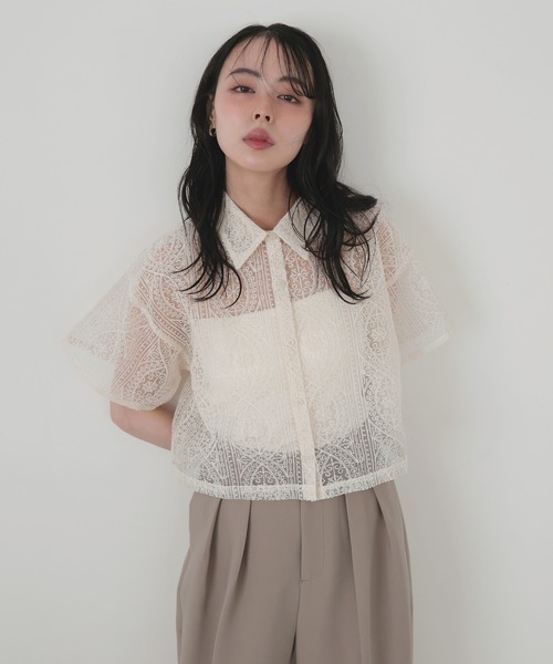 ブラウス シャツ チェリー刺繍使いローンブラウス レディース 楽天市場】シャツ トップス レディース ブラウス ダブルガーゼ