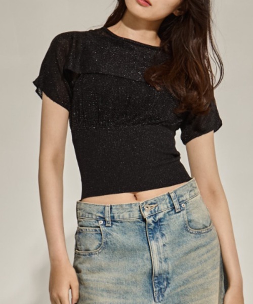「TAN/タン」SHINY 2PIECES TOPS/シャイニー２ピーストップス レディース TAN 「TAN/タン」SHINY 2PIECES TOPS/シャイニー2ピース