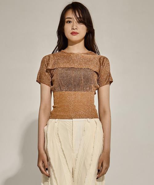 トップス n TAN（タン） 「TAN/タン」SHINY 2PIECES TOPS/シャイニー2ピース
