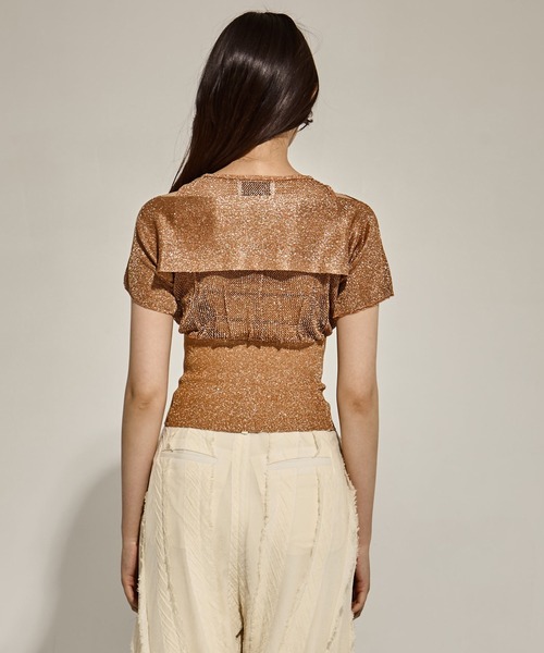IENA - TAN タン　ニットトップス TAN（タン） 「TAN/タン」SHINY 2PIECES TOPS/シャイニー2ピース