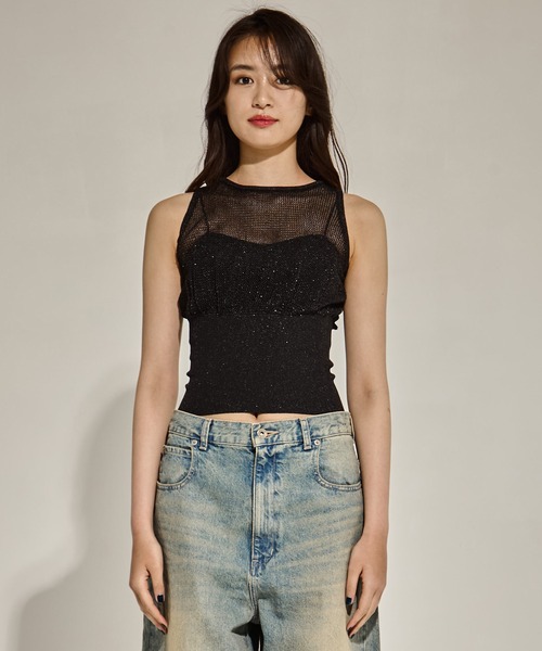 「TAN/タン」SHINY 2PIECES TOPS/シャイニー２ピーストップス レディース TAN 「TAN/タン」SHINY 2PIECES TOPS/シャイニー2ピース