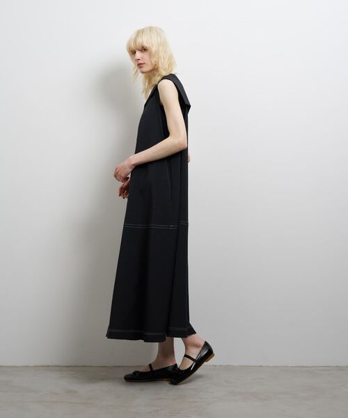 LANVIN en Bleu ワンピース セーラーカラーフレアワンピース