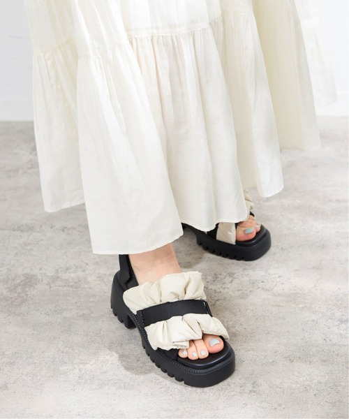 【美品】KARIN TAKUBO×LE TALON W 厚底ミュールサンダル 美品 KARINTAKUBO×LE TALON Wベルト サンダル L - メルカリ
