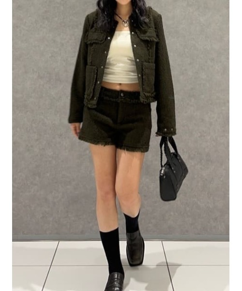 LAGUA GEM RIB KNIT ショートパンツ　ラグアジェム LAGUA GEM（ラグアジェム） パンツ RIB KNIT ショートパンツ