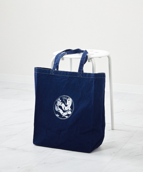 ミマ トートバッグ 「MiMAAi」阿波藍本藍染め抜染干支柄トートバッグ