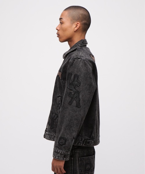 AVIREX　アヴィレックス　デニムジャケット　Gジャン AVIREX デニムジャケット gジャン LEATHER PATCH DENIM JACKET