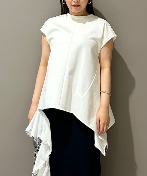 ADORE(アドーア) 七分袖カットソー サイズ38 M レディース美品  - 白 ADORE（アドーア） tシャツ ハイテンションポンチカットソー