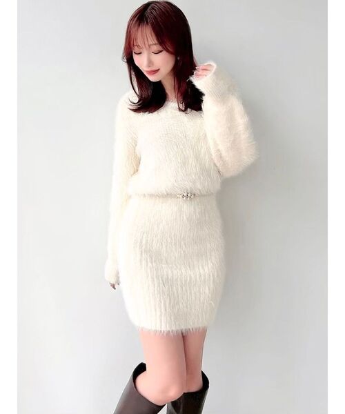 ❤新品未使用　iiines 素敵なニットワンピース❤　佐藤繊維 RESEXXY（リゼクシー） ワンピース シャギーニットワンピース