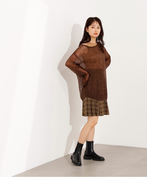 スカート n N.Natural Beauty Basic スカート チェックミニスカート