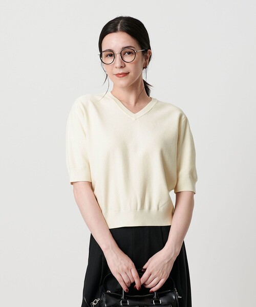 BEAUTY&YOUTH クラウドくルーネック　ニット　美品 クラウド クルーネック ニット
