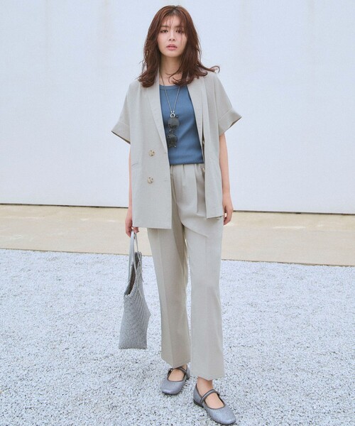 「ANY」 テーラードジャケット F ネイビー レディース_画像6