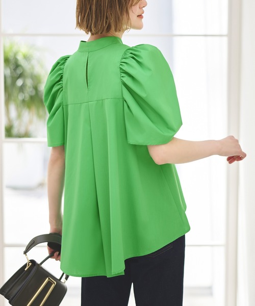 「RUIRUE BOUTIQUE」 半袖ブラウス M グリーン レディース_画像2