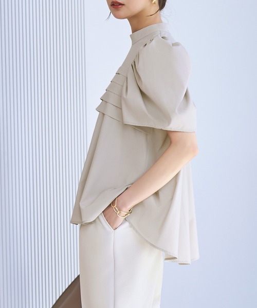 「RUIRUE BOUTIQUE」 半袖ブラウス M グリーン レディース_画像8