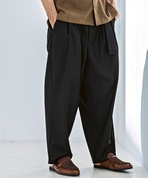 ワイドパンツ スラックス メンズの画像