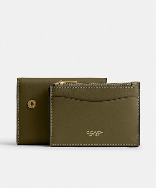 COACH レディース三つ折財布（色：グリーン系）｜財布｜ファッション