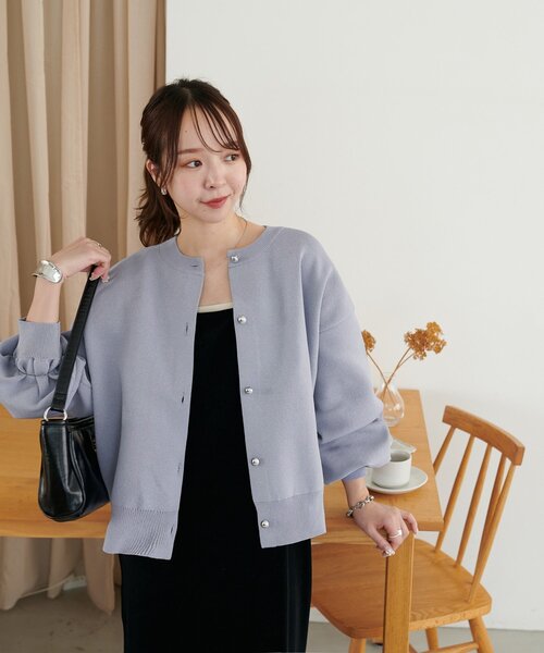 カーディガン メタル釦スポンディッシュカーディガン「WEB限定カラーあり」 レディース | Discoat | 28