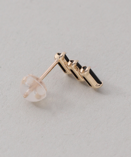 Lilas ピアス セミトーンオニキスピアス K10(両耳) レディース