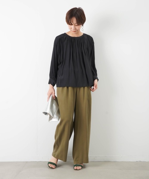 「malla」 7分袖ブラウス FREE ライトベージュ レディース_画像2