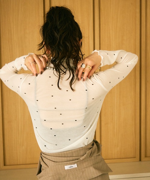 tシャツ Mute dot highneck top / ミュートドットハイネックトップス