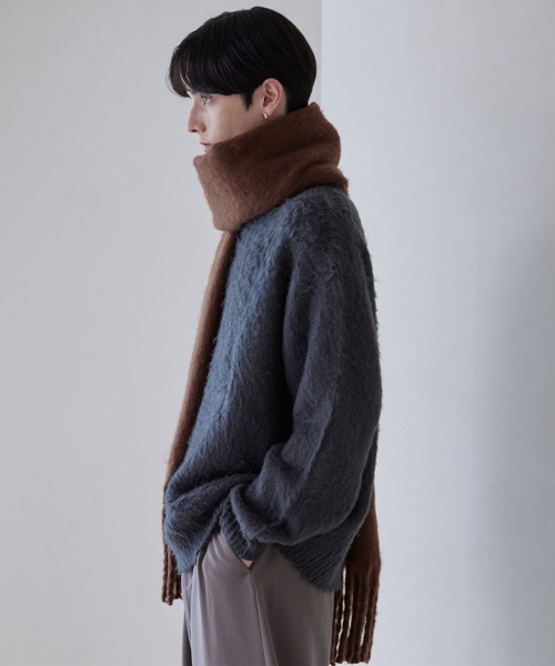 lawgy shaggy knit muffler マフラー lawgy（ラウジー）の「shaggy knit muffler（マフラー）」 - WEAR