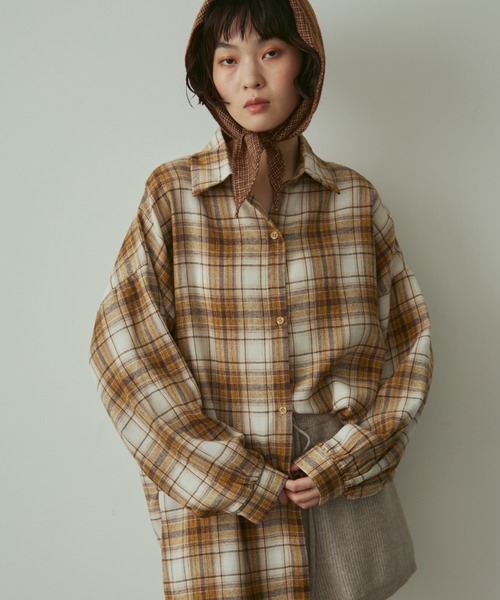 full/fill. ブラウス シャツ over check shirt / オーバーチェック