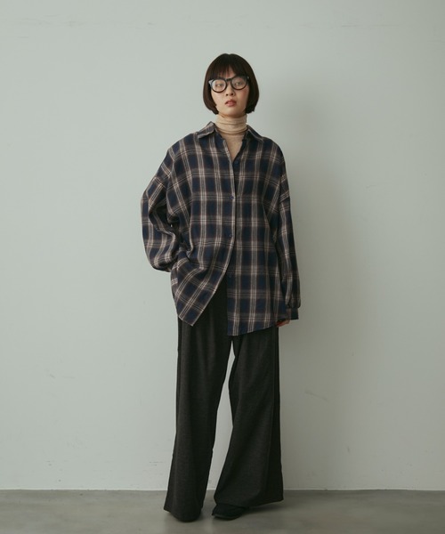 full/fill. ブラウス シャツ over check shirt / オーバーチェック