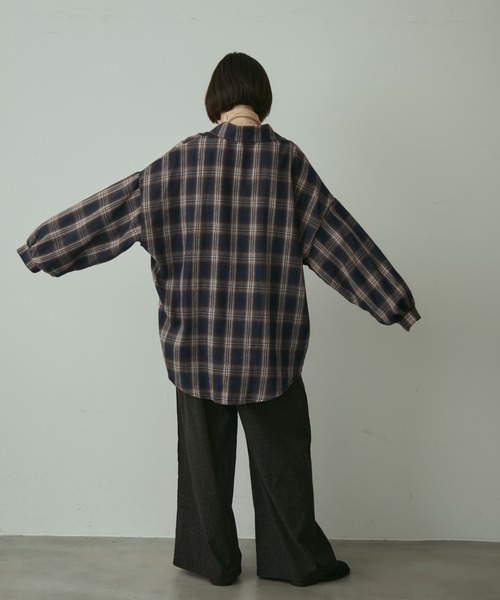 full/fill. ブラウス シャツ over check shirt / オーバーチェック