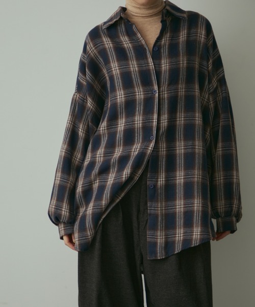 full/fill. ブラウス シャツ over check shirt / オーバーチェック