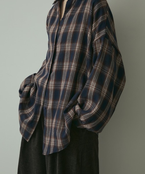 full/fill. ブラウス シャツ over check shirt / オーバーチェック