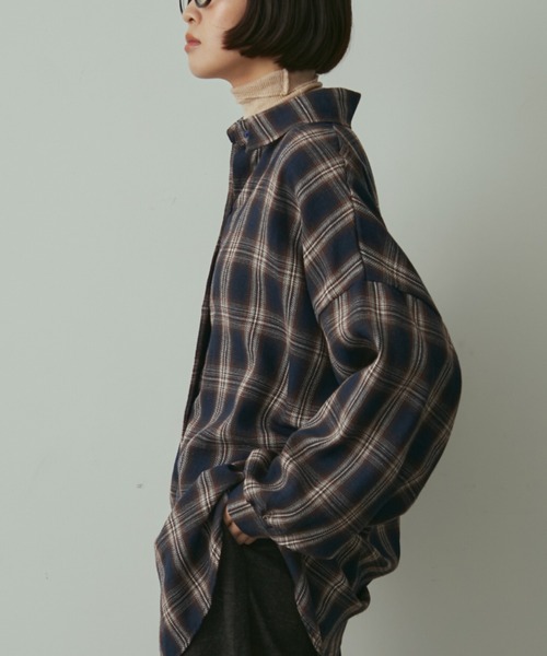 full/fill. ブラウス シャツ over check shirt / オーバーチェック