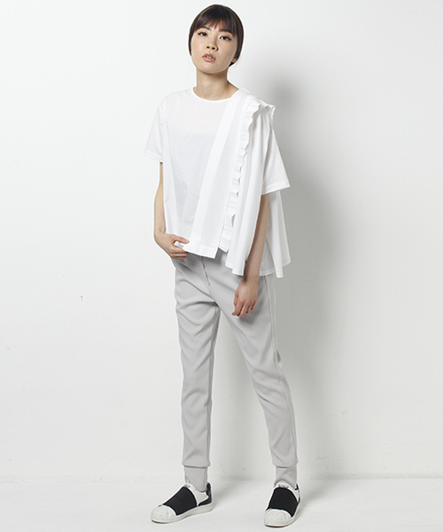 「AVIE」 半袖カットソー 38 ネイビー レディース_画像7